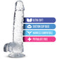 Blush Realistic Dildo | 6" Big Dildo | Crystalline Diamond Suction Cup Dildo