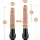 Blush Dr. Skin Silicone Dr. Knight Thrusting Gyrating Vibrating Dildo - Beige