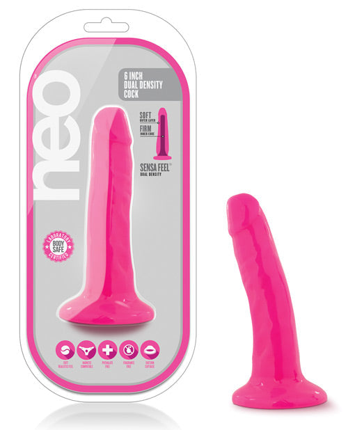 Blush Neo 5.5" Big Dildo | Dual Density Large Dildo | Pink Suction Cup Dildo | Best Dildo