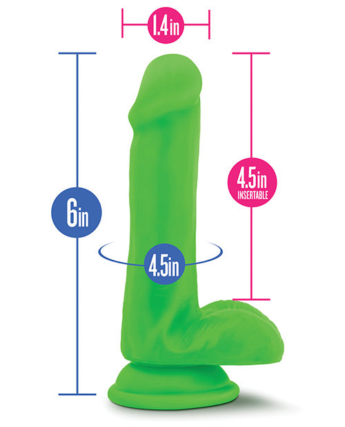 Blush Neo Large Dildo | Dual Density 6" Big Dildo | Green Suction Cup Dildo | Best Dildo