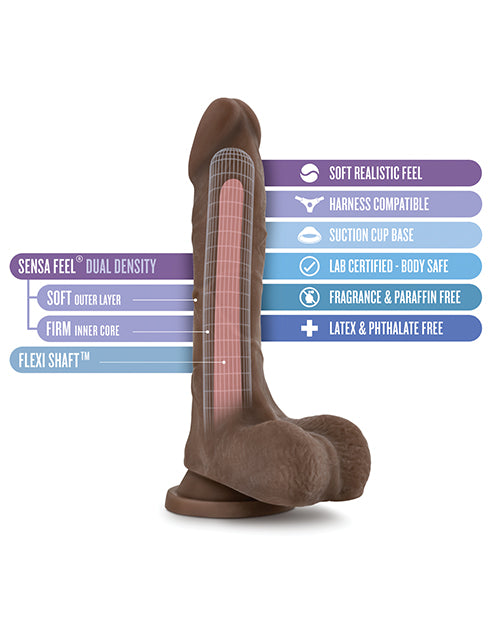 Blush Au Naturel Realistic Dildo | Mister Perfect Large Dildo | Chocolate 8.5" Big Dildo