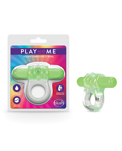 Blush Play with Me Teaser Vibrating C Ring - Green