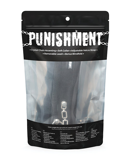 Punishment Crystal Detail Collar & 37" Leash