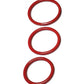 Spartacus Seamless Stainless Steel C-Ring - Red Pack of 3