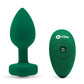 B-Vibe Remote Control Vibrating Jewel Plug (M/L) - Emerald Green