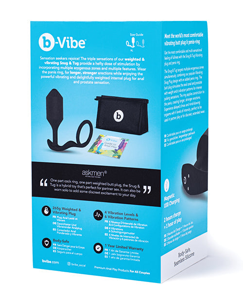 B-Vibe Vibrating Snug & Tug XL - Black