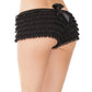 Ruffle Shorts w/Back Bow Detail Black OS/XL