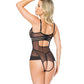 Striped Mesh & Hip Panel Teddy Black LG