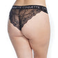 Fine Lace Back w/Double Strap Waistband Black XL