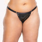 Darque PVC Thong w/Adjustable Waist Straps Black OS/XL