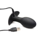 Curve Toys Rooster Rumbler Vibrating Silicone Anal Plug Medium - Black