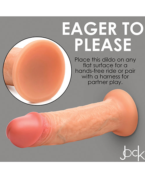 Curve Toys Realistic Dildo | Jock Real Skin Silicone 8" Big Dildo | Suction Cup Dildo