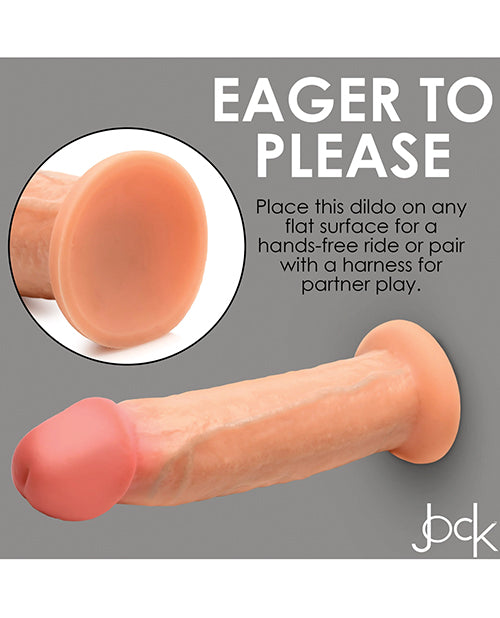 Curve Toys Realistic Dildo | Jock Real Skin Silicone 8.5" Big Dildo | Suction Cup Dildo