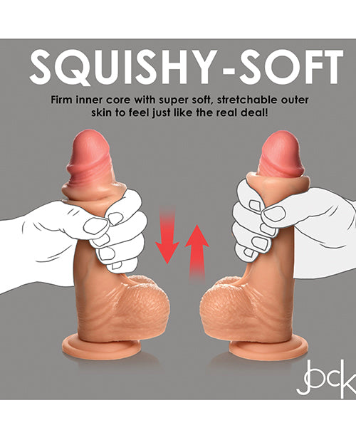 Curve Toys Realistic Dildo | Jock Real Skin Silicone 8" Big Dildo with Balls | Suction Cup Dildo