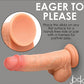 Curve Toys Realistic Dildo | Jock Real Skin Silicone 8" Big Dildo with Balls | Suction Cup Dildo