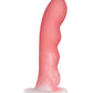 Curve Toys Large Dildo | Sweet 7" Big Dildo | Wavy Pink White Silicone Suction Cup Dildo