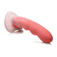 Curve Toys Large Dildo | Sweet 7" Big Dildo | Wavy Pink White Silicone Suction Cup Dildo