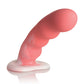 Curve Toys Large Dildo | Sweet 7" Big Dildo | Wavy Pink White Silicone Suction Cup Dildo