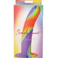 Curve Toys Large Dildo | Rainbow Silicone Realistic Dildo | Suction Cup Dildo