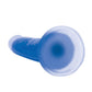 Curve Toys Large Dildo | Lollicock 7" Big Dildo | Glow In The Dark Silicone Blue Suction Cup Dildo