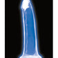 Curve Toys Large Dildo | Lollicock 7" Big Dildo | Glow In The Dark Silicone Blue Suction Cup Dildo