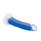 Curve Toys Large Dildo | Lollicock 7" Big Dildo | Glow In The Dark Silicone Blue Suction Cup Dildo