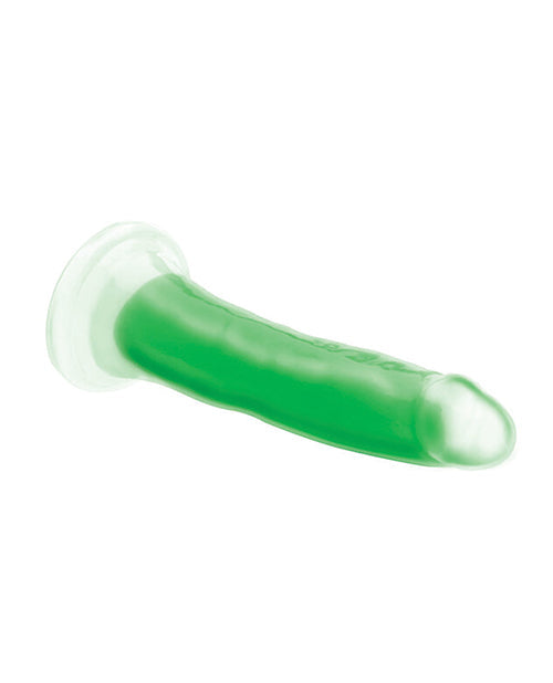 Curve Toys Large Dildo | Green 7" Big Dildo | Glow In The Dark Silicone Suction Cup Dildo