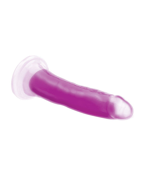 Curve Toys Large Dildo | Purple 7" Big Dildo | Glow In The Dark Silicone Suction Cup Dildo