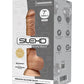 SilexD Model 3 7" Big Dildo | Silexpan Memory Silicone Dildo | Ivory Suction Cup Dildo