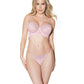 Crystal Pink Underwire Bra & G-String Pink/Silver MD