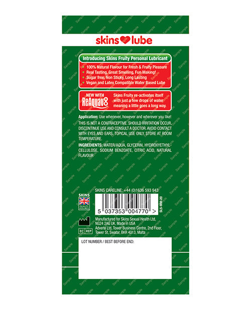 Skins Water Based Lubricant - 5 ml Foil Watermelon