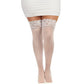 Lace Top Thigh High - White QN