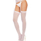 Sheer Suspender Pantyhose - White O/S