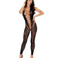 Seamless Lace Bodystocking - Black O/S