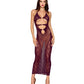 Seamless Gown w/Removable Shrug 2 pc Set - Cherry Lacquer O/S