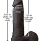 Realistic 8" Big Black Dildo | Ultraskyn Suction Cup Dildo with Balls | Brown Realistic Dildo