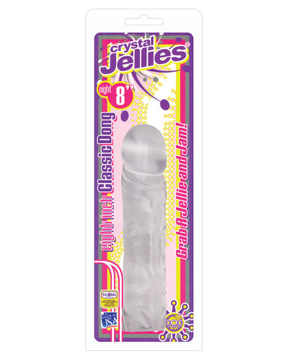 Crystal Jellies Realistic Dildo | Thick 8" Big Dildo | Classic Large Dildo | Veiny Clear Best Dildo