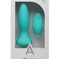 A Play Rechargeable Silicone Experienced Anal Plug w/Remote - Teal