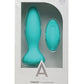 A Play Thrust Experienced Rechargeable Silicone Anal Plug w/Remote - Teal