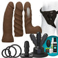 Vac-U-Lock Realistic Dildo | Dual Density Strap on Dildo Starter Set with Wireless Remote