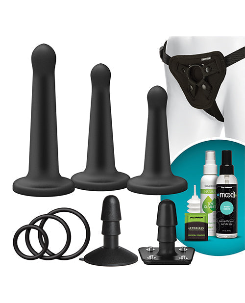 Vac-U-Lock Silicone Dildo | Strap On Dildo Pegging Set | Black Dildo | Suction Cup Dildos