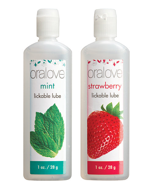 Oralove Delicious Duo Flavored Lube - Strawberry & Mint