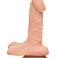 Doc Johnson D 6" Big Dildo | Super D Realistic Dildo with Balls | Vanilla Suction Cup Dildo