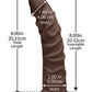 Doc Johnson 8" Big Dildo | Ragin D Realistic Dildo | Chocolate Suction Cup Dildo