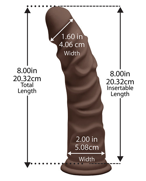 Doc Johnson 8" Big Dildo | Ragin D Realistic Dildo | Chocolate Suction Cup Dildo