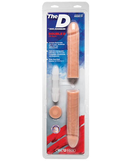 Doc Johnson Double Dildo | 16" Big Dildo | D Giant Dildo | Double Sided Dildo | Vanilla Large Dildo