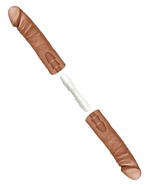 Doc Johnson Realistic Dildo | 16" Big Dildo | Double Dildo | Large Dildo | Caramel Giant Dildo