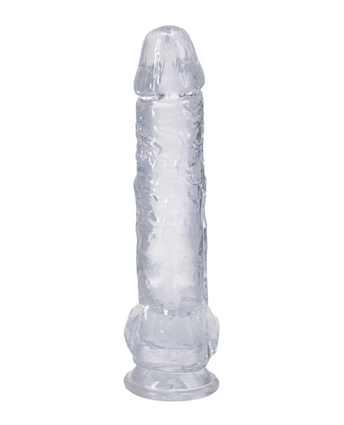 In A Bag 10" Big Dildo | Clear Realistic Dildo with Balls | Hands-Free Suction Cup Dildo