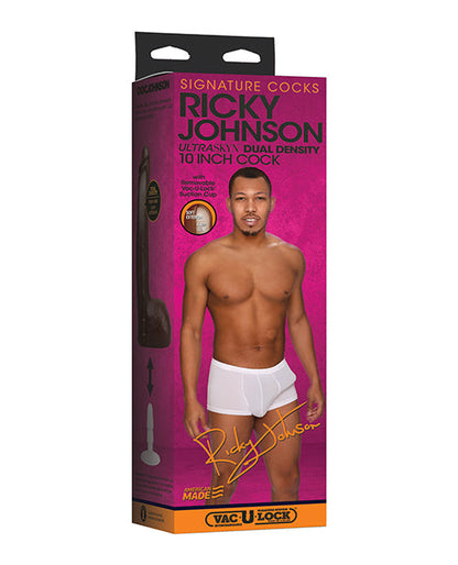 Signature Ricky Johnson Realistic Dildo | 10" Big Dildo | Vac-U-Lock Suction Cup Dildo