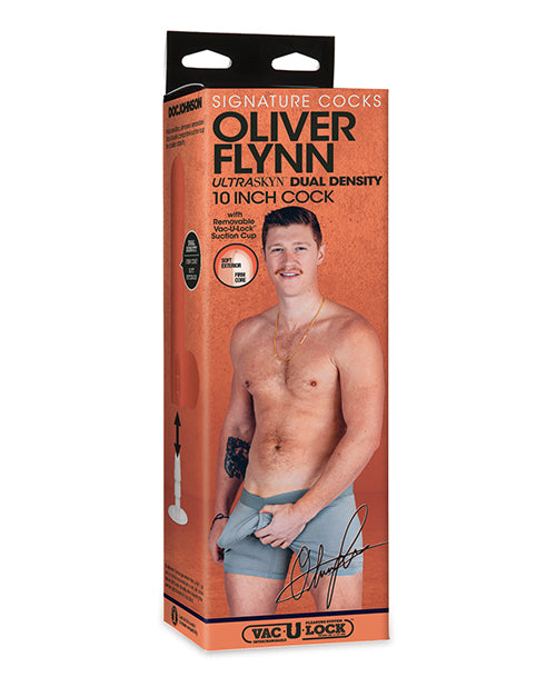 Signature Oliver Flynn Realistic Dildo | 10" Big Dildo | Vac-U-Lock Suction Cup Dildo